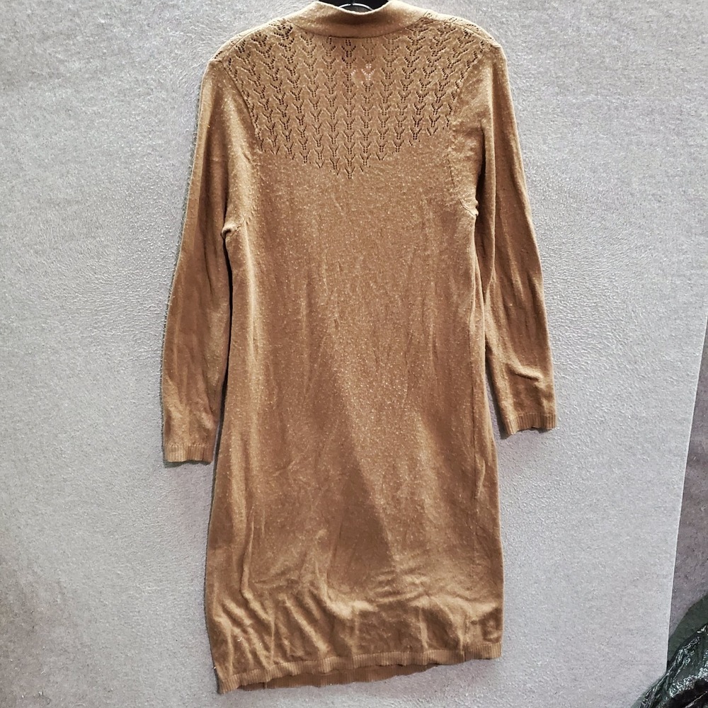 Torrid‎ Women Sweater 0 Brown Rib Open Front Cardigan Duster Pockets - Picture 4 of 6